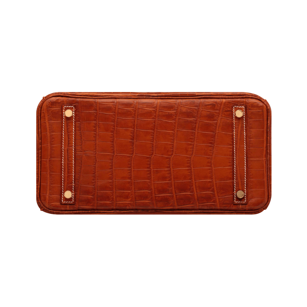 Hermes Birkin 30 Fauve Matt Croco Gold Hw Handbag (Hover)