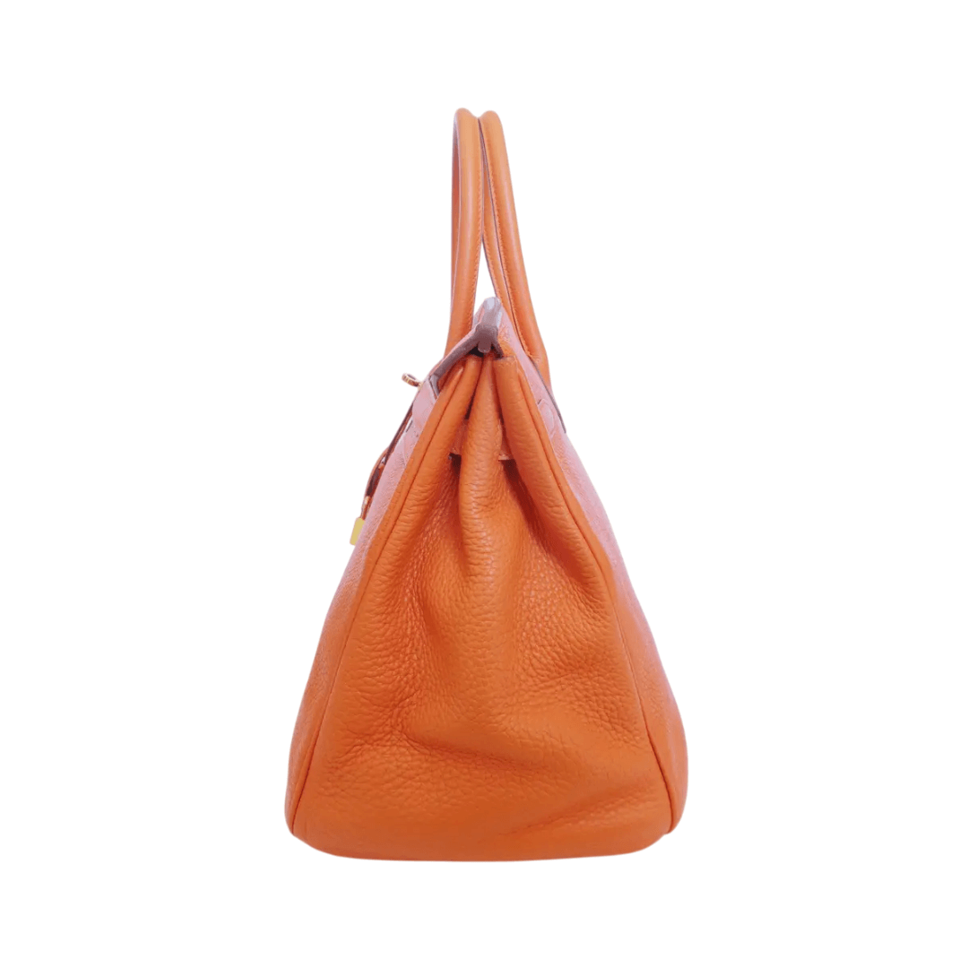 Hermes Birkin 35 FEU Orange Epsom Leather Gold HW Handbag (Hover)