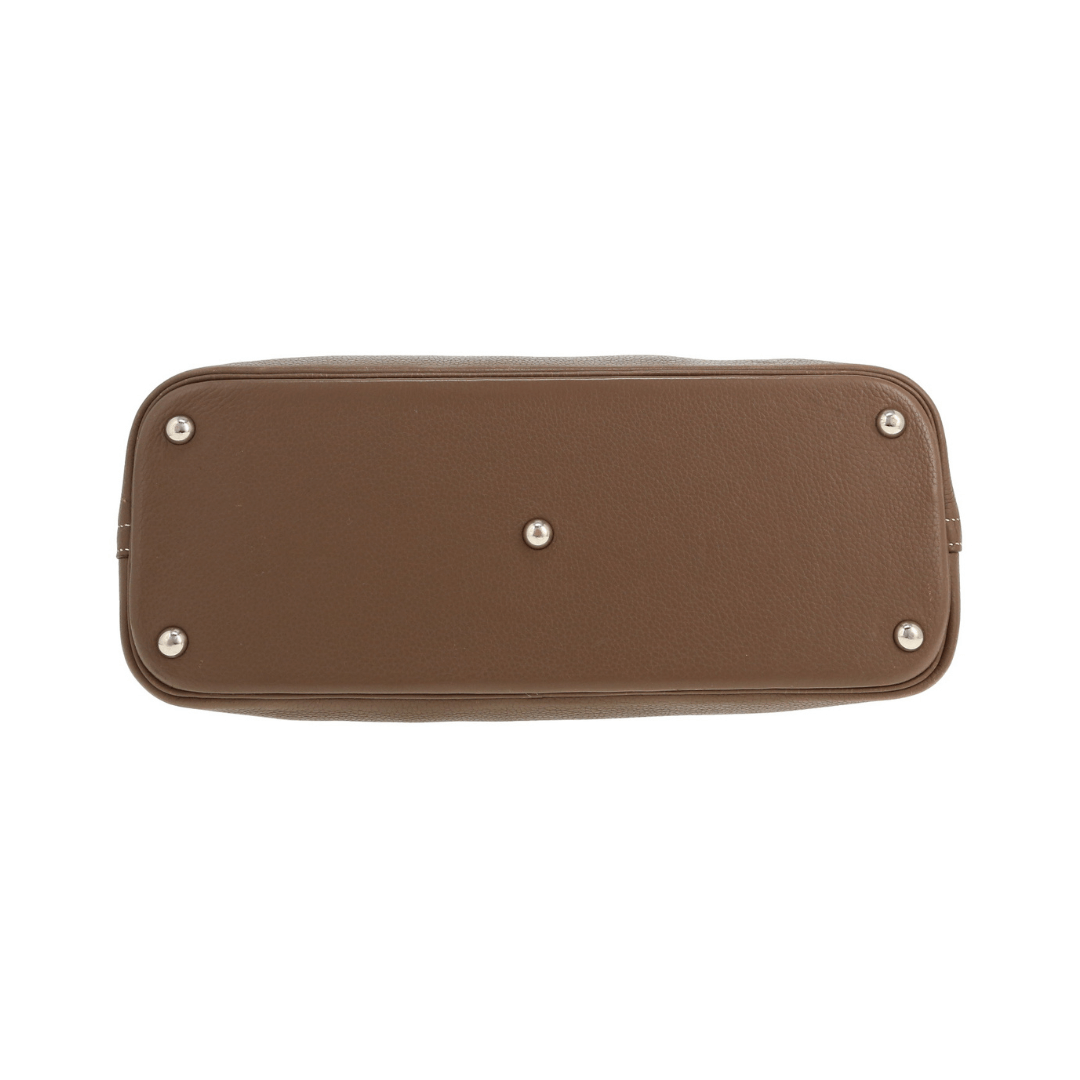 Hermes Bolide 35 Etoupe Clemence Leather palladium HW Hardware (Hover)
