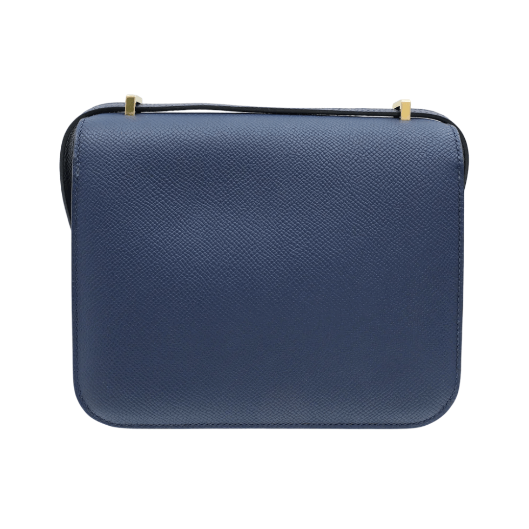 Hermes Constance 18 Blue Saphire Epsom Leather Gold HW Handbag (Hover)