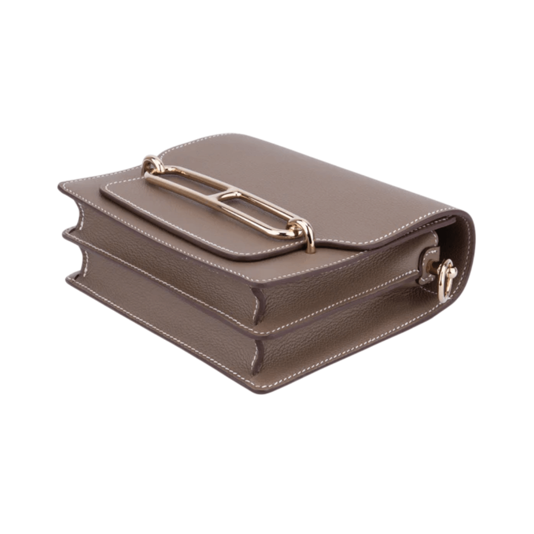 Hermes Roulis 18 Mini Taupe Evervolor Leather Palladium HW Bag (Hover)