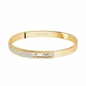 Messika Move Noa Pave 06371-YG Yellow Gold Diamond Bracelet (Hover)