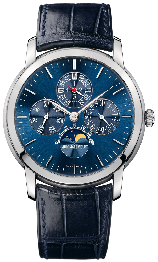 Audemars Piguet Jules Audemars 26000Pt.Oo.D028Cr.01 Blue Dial Perpetual Calendar 41Mm Platinum Men'S Watch