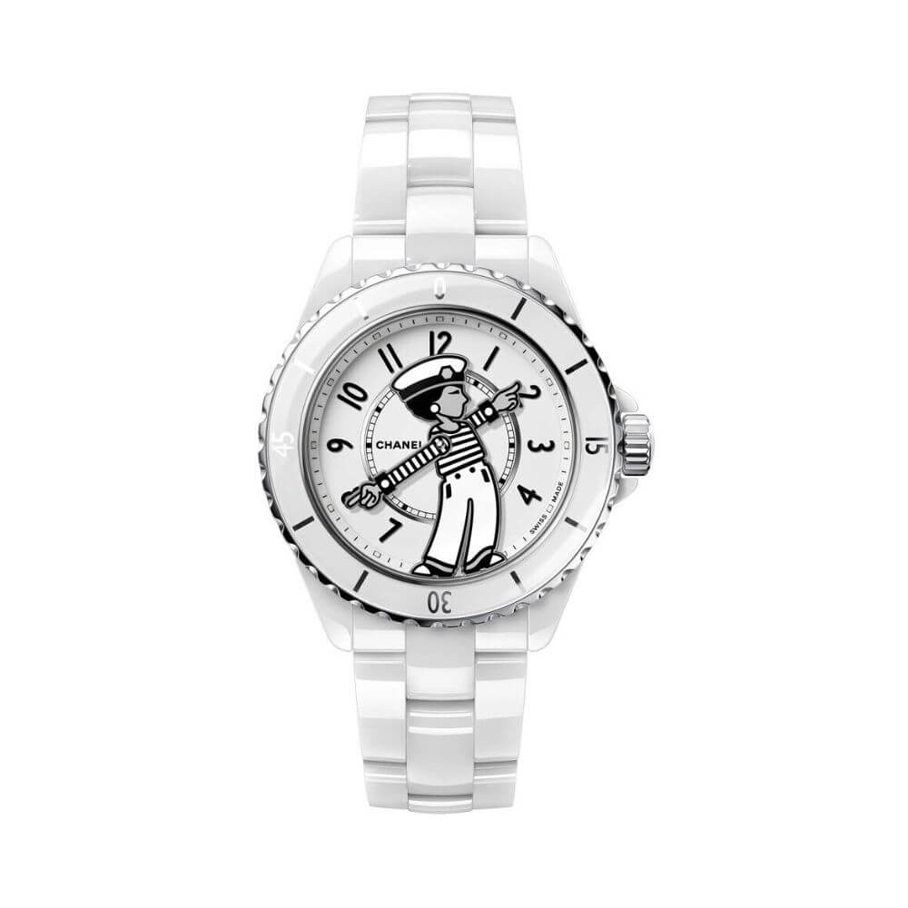 Chanel Mademoiselle J12 H7481 LA Pausa White Ceramic 38mm