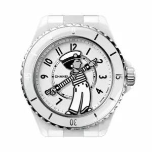 Chanel Mademoiselle J12 H7481 LA Pausa White Ceramic 38mm (Hover)
