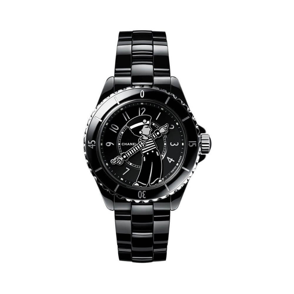 Chanel Mademoiselle J12 H7609 LA Pausa Black Ceramic 38mm