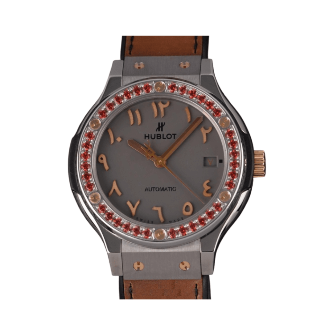 Hublot Hublot Classic Fusion 565.NX.5710.VR.1208.SDQ15 Classic Fusion Dubai Vision III Rose Gold With Ruby Bezel 38mm