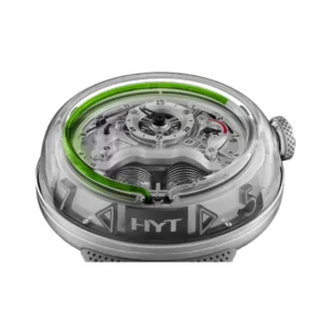 HYT H5 Green Fluid H02351 Silver Dial (Hover)