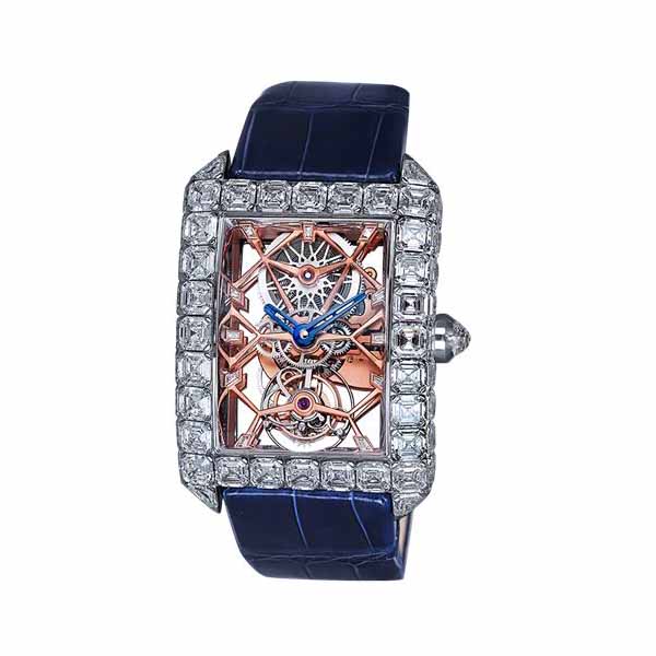 Jacob &Amp; Co 18Kt White Gold Diamond Millionaire Skeleton 46Mm X 35Mm Unisex Watch