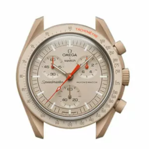 Omega X Swatch Mission To Jupiter So33C100 Moonswatch Khaki Brown Bioceramic (Hover)