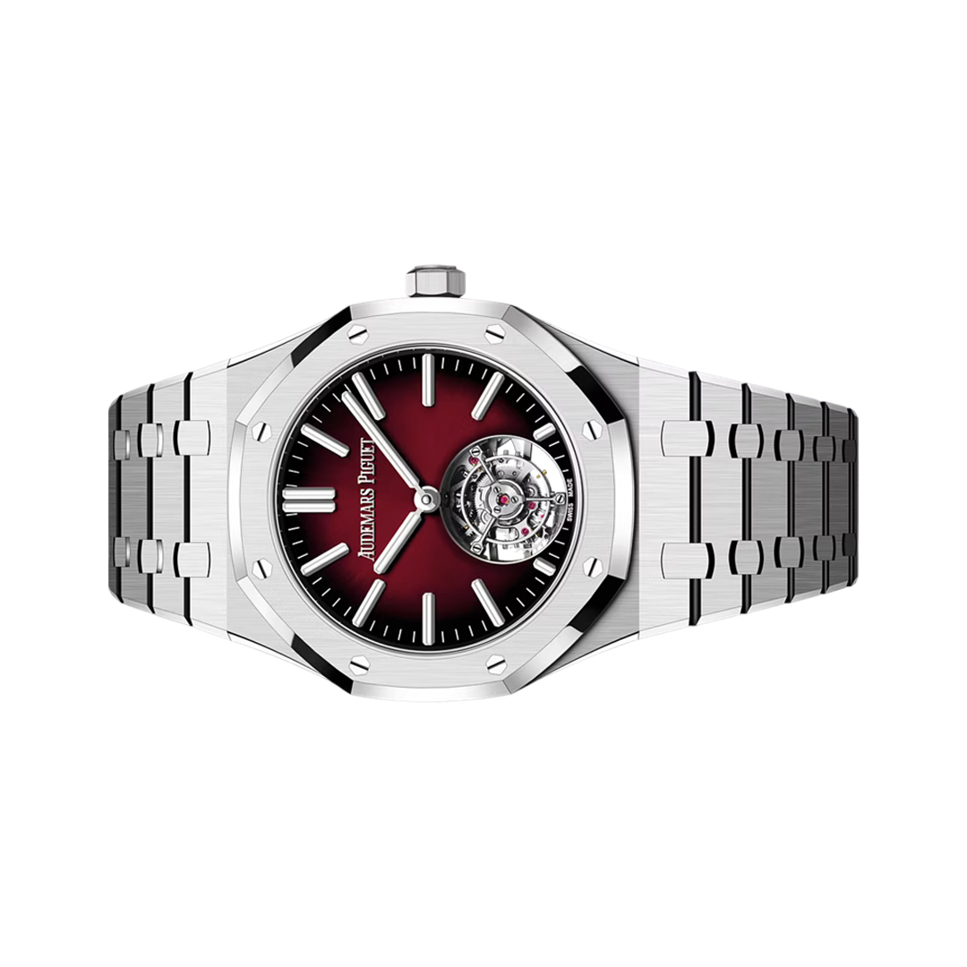 Audemars Piguet Royal Oak 26730ST.OO.1320ST.05 Flying Tourbillon Stainless Steel 41mm Burgundy Dial Men's Watch (Hover)