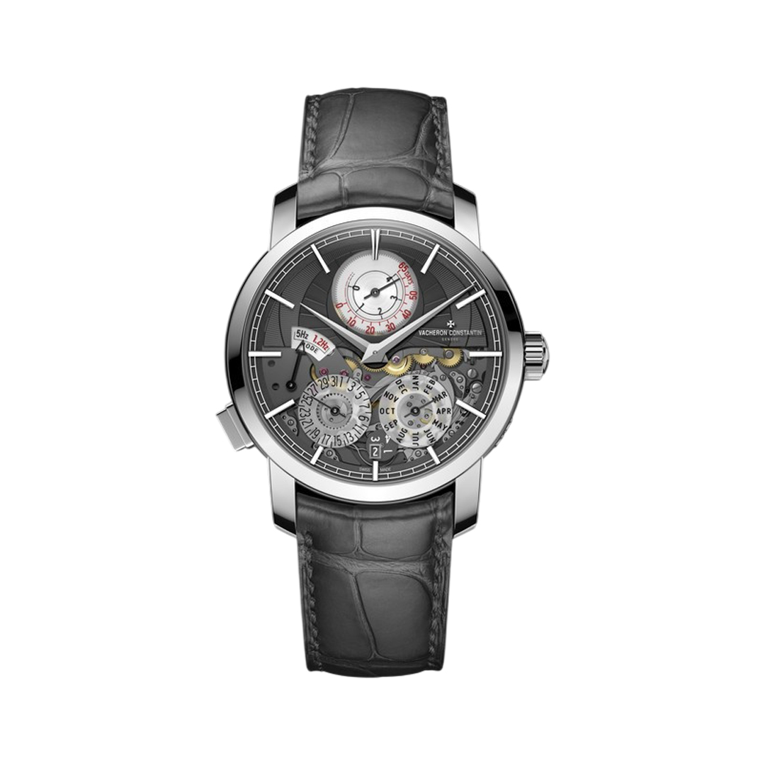 Vacheron Constantin Traditionnelle 3200T/000P-B578 Platinum Twin Beat Perpetual Calendar 42mm Skeleton Dial Men's Watch