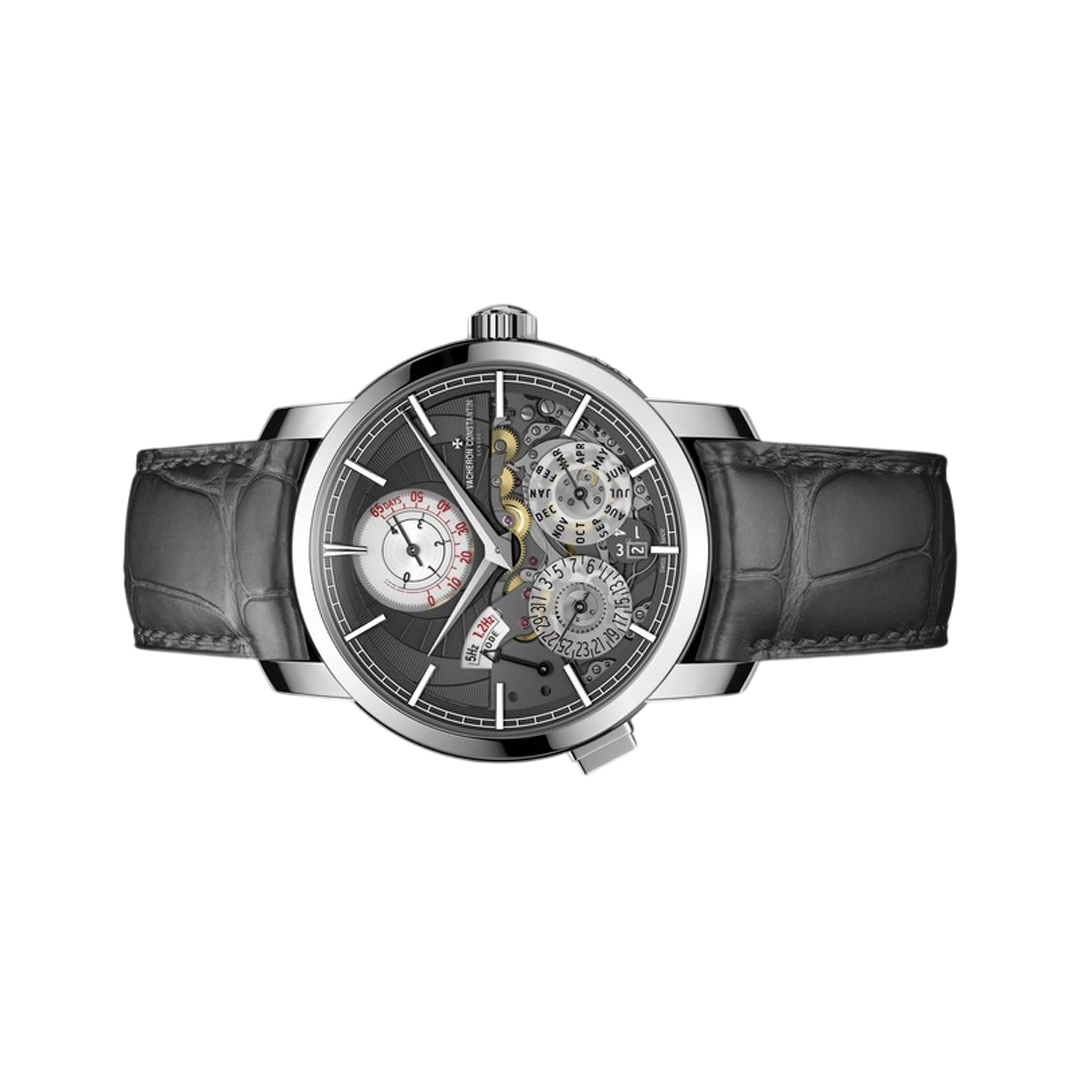 Vacheron Constantin Traditionnelle 3200T/000P-B578 Platinum Twin Beat Perpetual Calendar 42mm Skeleton Dial Men's Watch (Hover)