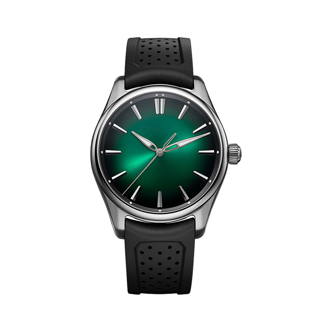 H. Moser & Cie. Pioneer Centre Seconds 3201-1201 Steel 40mm Cosmic Green Fumé Dial Men's Watch