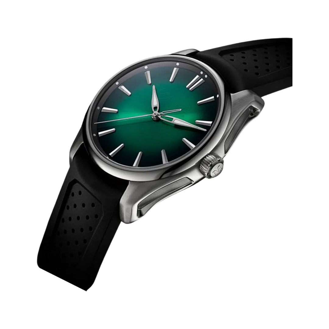 H. Moser & Cie. Pioneer Centre Seconds 3201-1201 Steel 40mm Cosmic Green Fumé Dial Men's Watch (Hover)