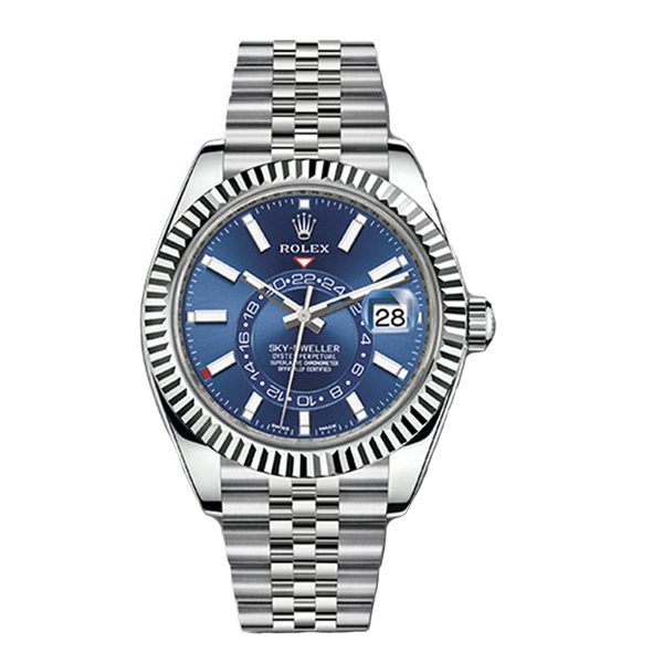 Rolex Sky Dweller 326934 Blij Blue Dial Indices 42Mm Stainless Steel Men’S Watch