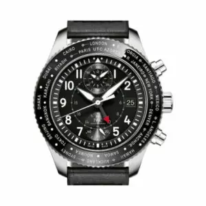 WC Pilots IW395001 Watch Timezoner Chronograph Black Dial (Hover)