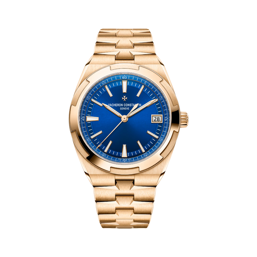 Vacheron Constantin Overseas 4520V/210R-B705 Rose Gold 41mm Sunburst Blue Dial Men's Watch