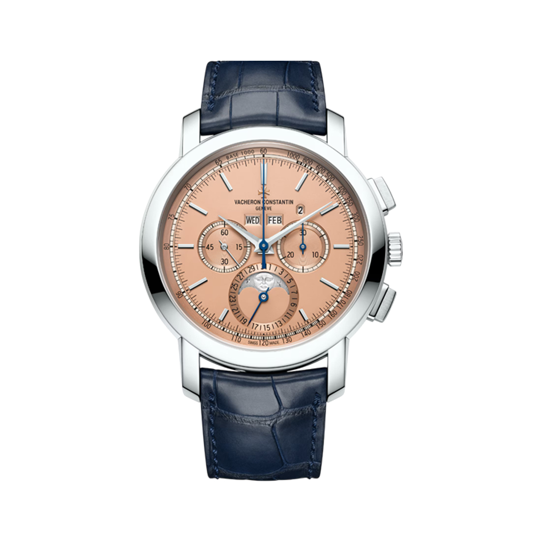 Vacheron Constantin Traditionelle 5000T/000P-B975 Platinum Perpetual Calendar 43mm Salmon Dial Men's Watch