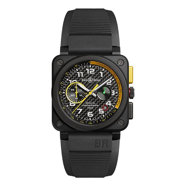 Bell & Ross Br0394-Rs17 “Renault Formula 1 Black Carbon Fiber Dial 42Mm Ceramic Black Rubber Straps Men’S Watch