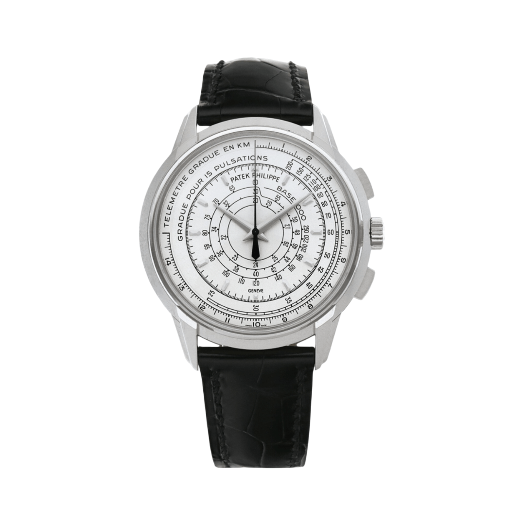 Patek Philippe Multi-Scale Chronograph 5975G-001 175th Anniversary 18k 40mm White Gold Dial Mens Watch (Discontinued Model)