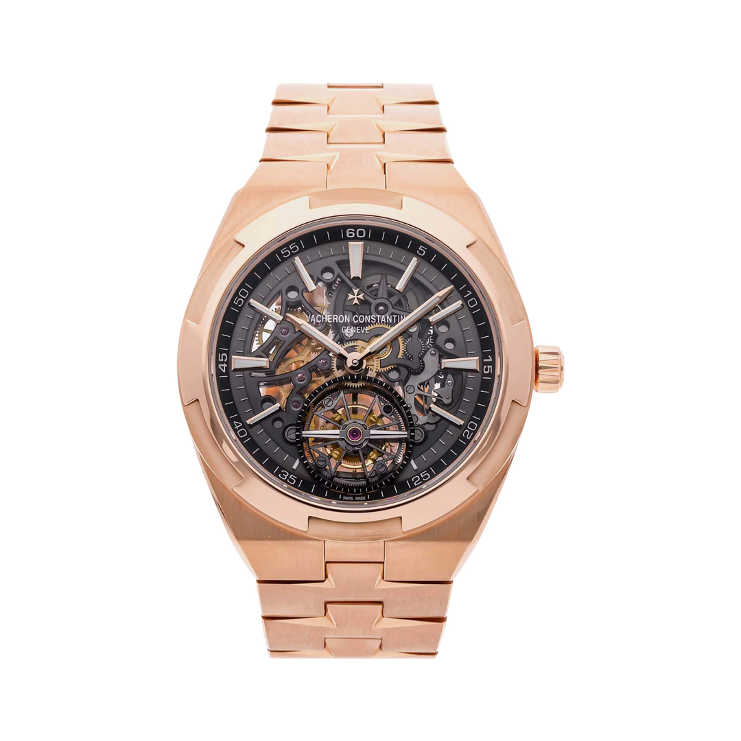 Vacheron Constantin Overseas 6000V/110R-B934 Tourbillon Rose Gold 42.5mm Skeleton Dial Men's Watch