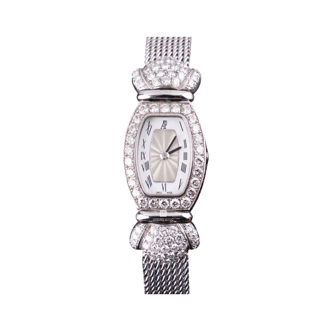 Audemars Piguet Charleston 67178BC.Z.1068BC.01 White Gold Diamond Bezel 14mm White Dial Ladies Watch