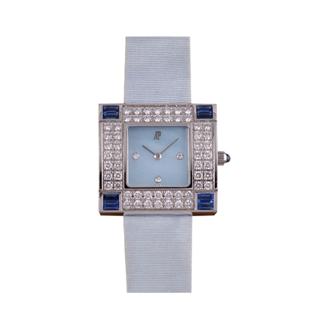 Audemars Piguet Myriad 67455BC.ZI.A022MR.01 White Gold Factory Diamond Bezel 28mm MOP Dial Ladies Watch