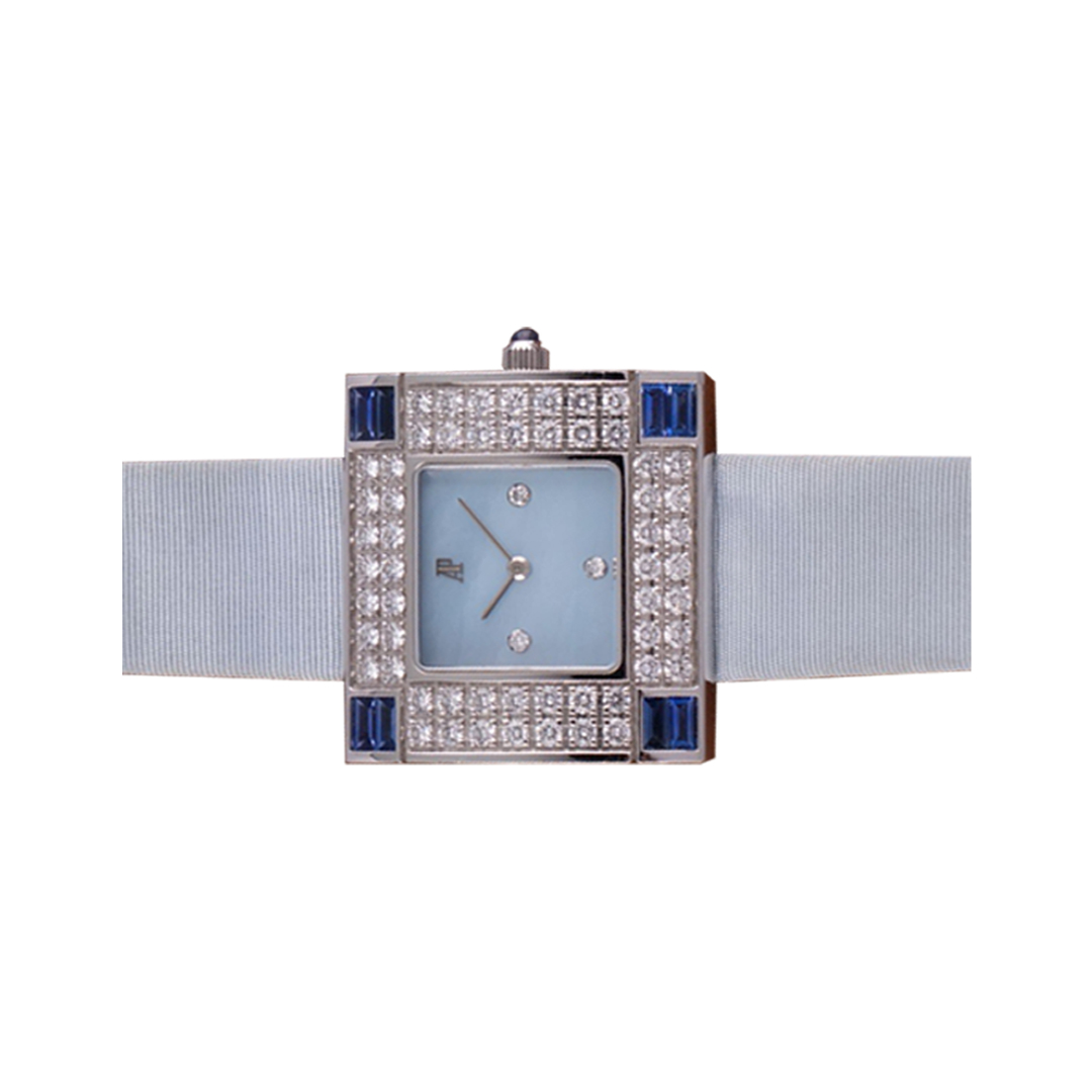 Audemars Piguet Myriad 67455BC.ZI.A022MR.01 White Gold Factory Diamond Bezel 28mm MOP Dial Ladies Watch (Hover)