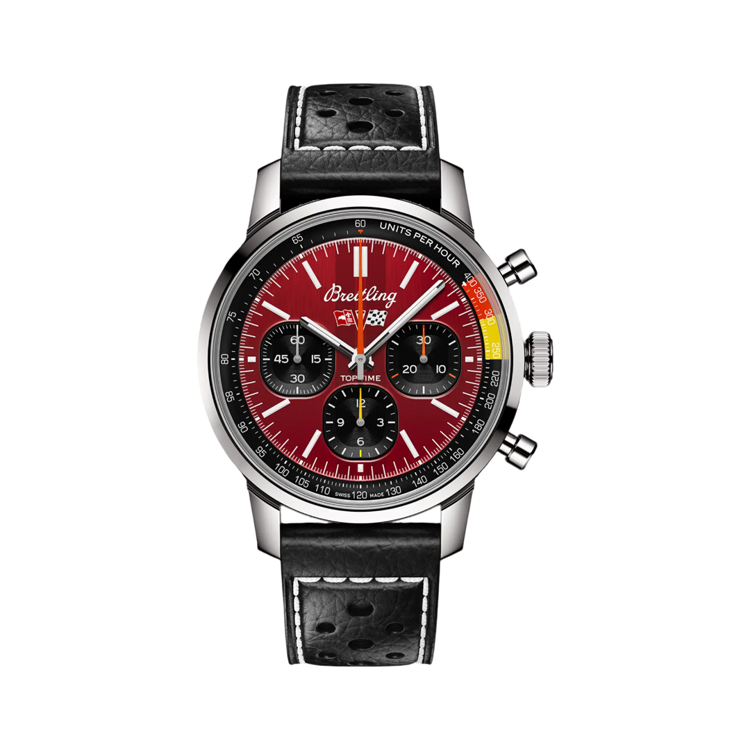 Breitling Top Time Chevrolet Corvette AB01761A1K1X1 Stainless Steel 41mm Red Dial Men's Watch