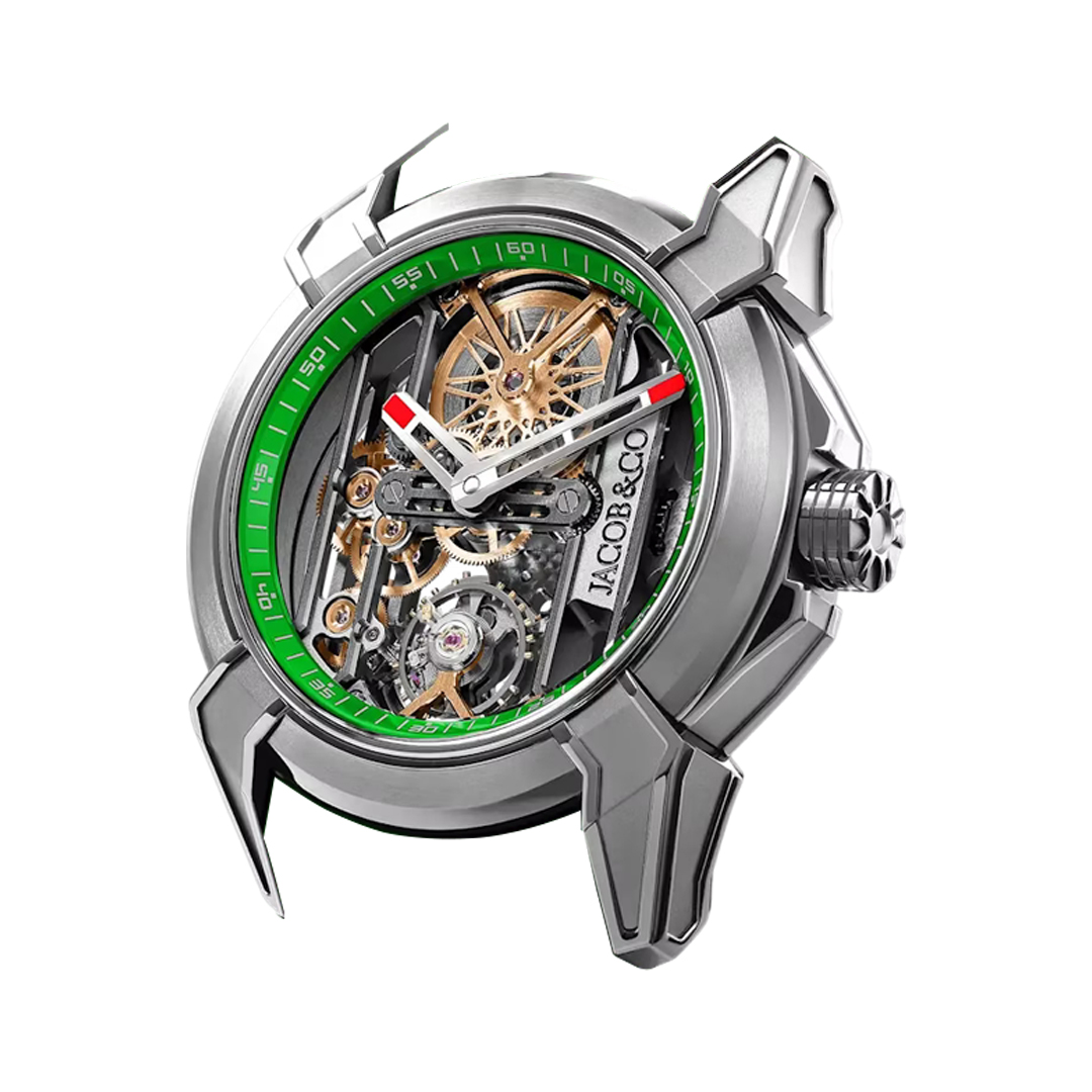 Jacob & Co. Epic X Skeleton EX110.20.AA.AC.A Titanium Green 44mm Skeleton Dial Men's Watch (Hover)