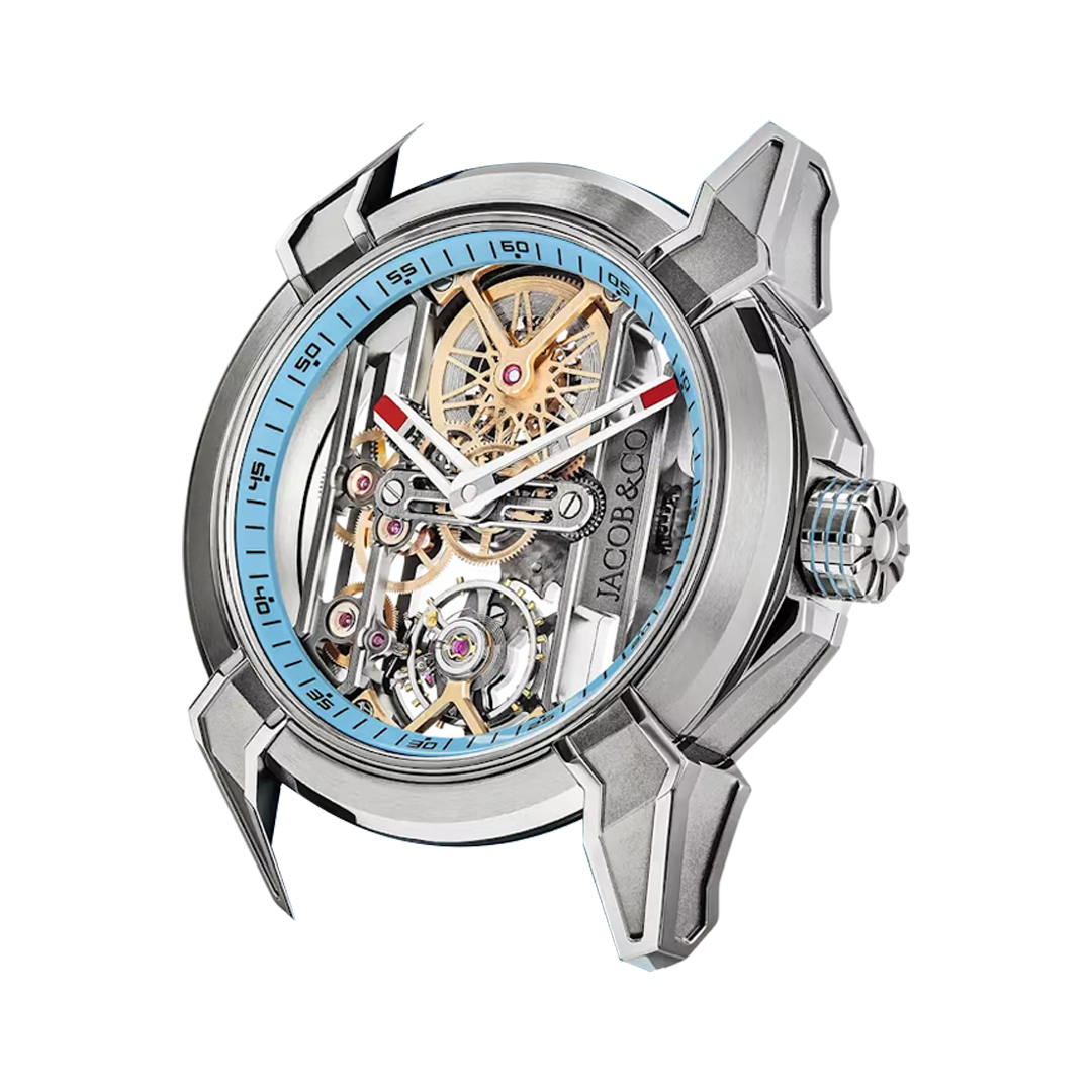 Jacob & Co. Epic X Skeleton EX110.20.AA.AJ.A Titanium Sky Blue 44mm Skeleton Dial Men’s Watch (Hover)