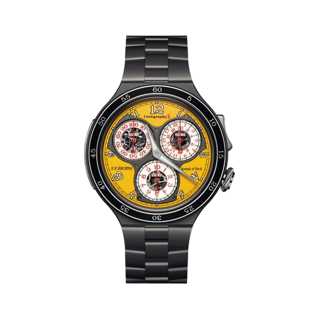 F.P.Journe LineSport Centigraphe Titanium 44mm Bright Yellow Aluminum Dial Men's Watch