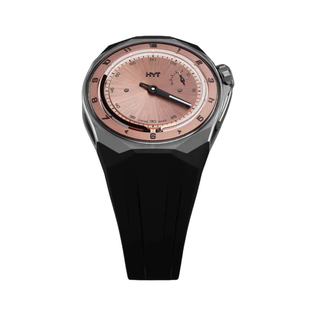 HYT T1 H03207-A Titanium 45mm Salmon Dial Men's Watch