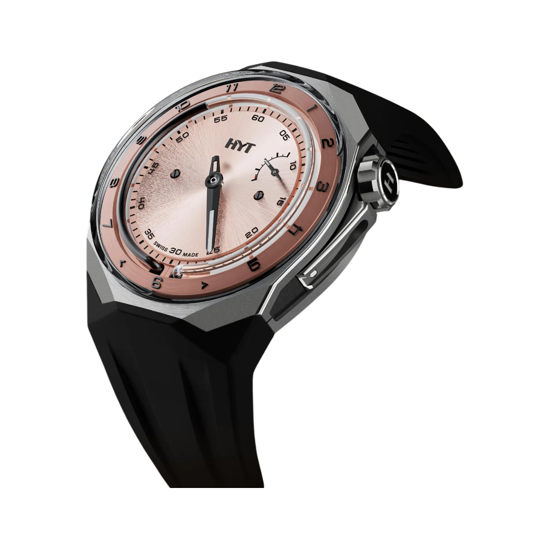 HYT T1 H03207-A Titanium 45mm Salmon Dial Men's Watch (Hover)