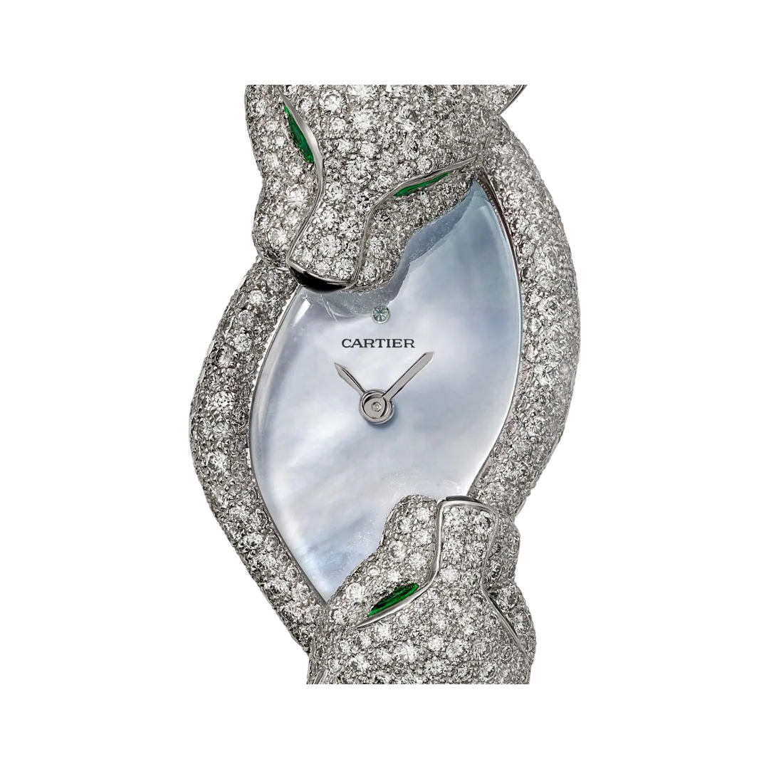 Cartier Panthère Crash HPI01477 Rhodiumized White Gold Diamonds 45mm MOP Dial Ladies Watch (Hover)
