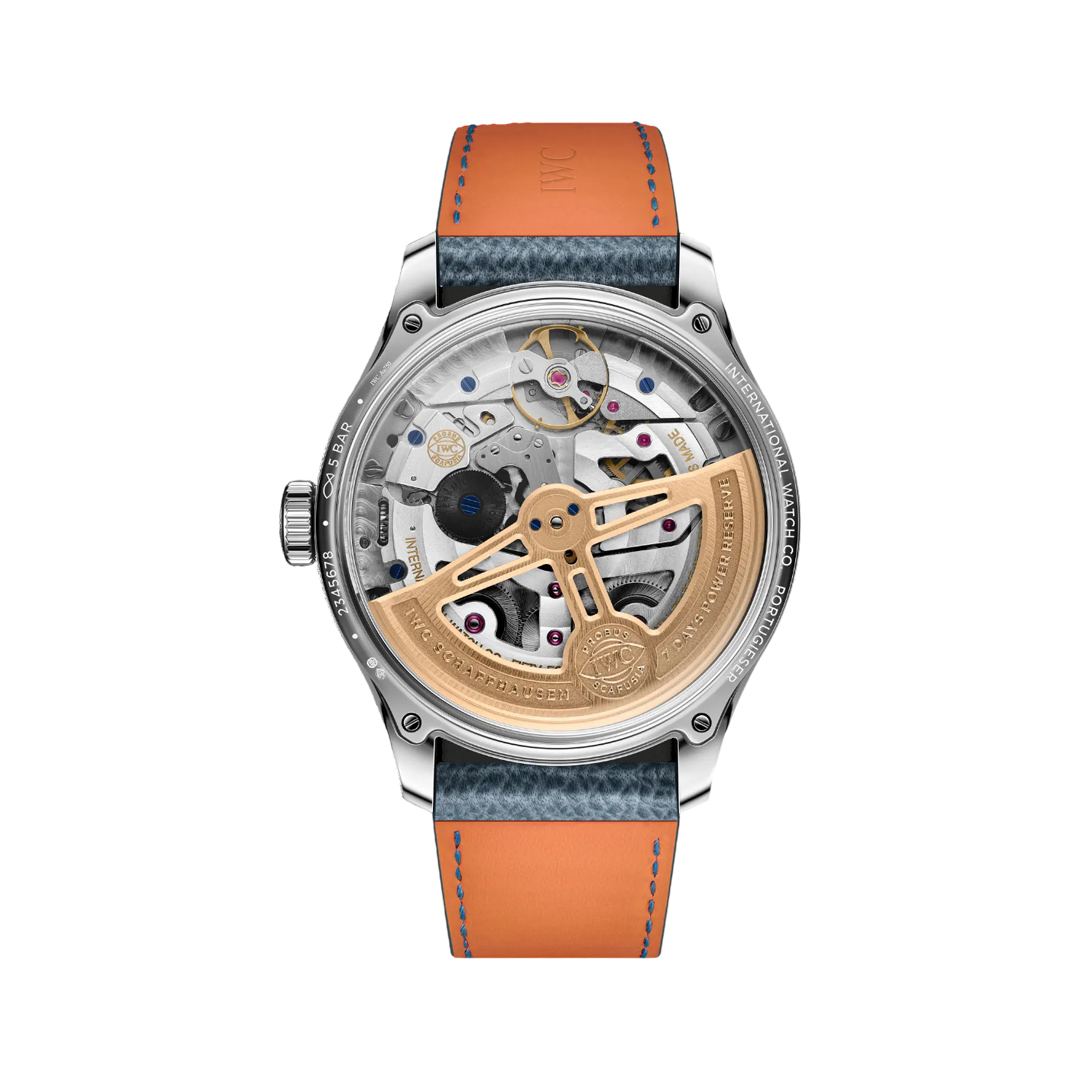 IWC Portugieser IW503703 Perpetual Calendar White Gold 44mm Horizon Blue Dial Men's Watch (Hover)
