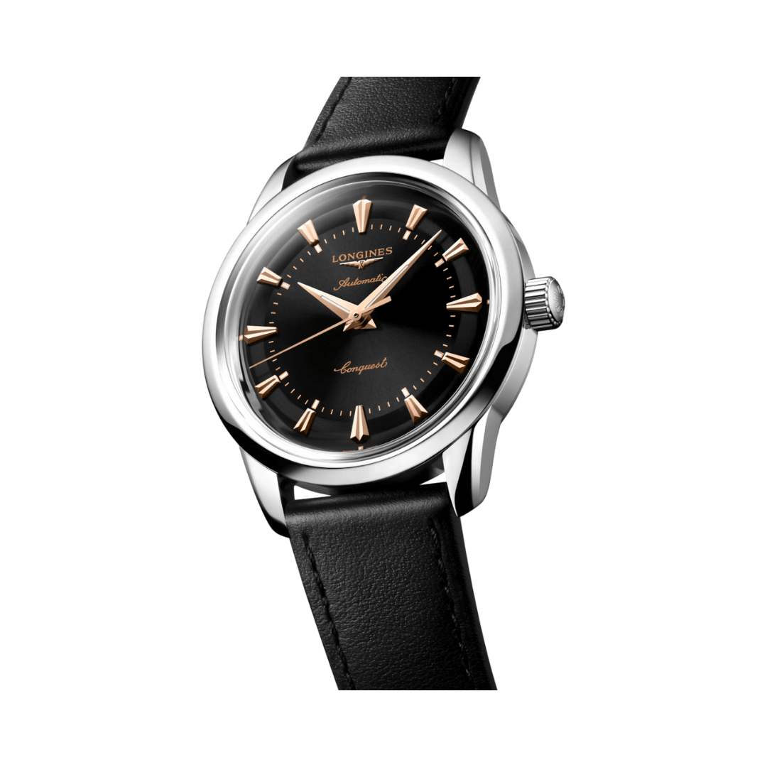 Longines Conquest Heritage L16494522 M8M 38mm Black Dial Men's Watch (Hover)