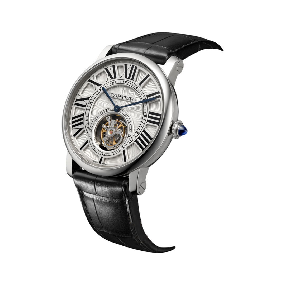 Cartier Rotonde De Cartier W1556216 Flying Tourbillon White Gold 40mm Silver Roman Dial Men's Watch (Hover)