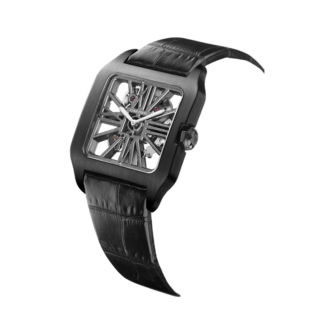 Cartier Santos Dumonte W2020052 Titanium & ADLC 39mm Skeleton Dial Men's Watch (Hover)