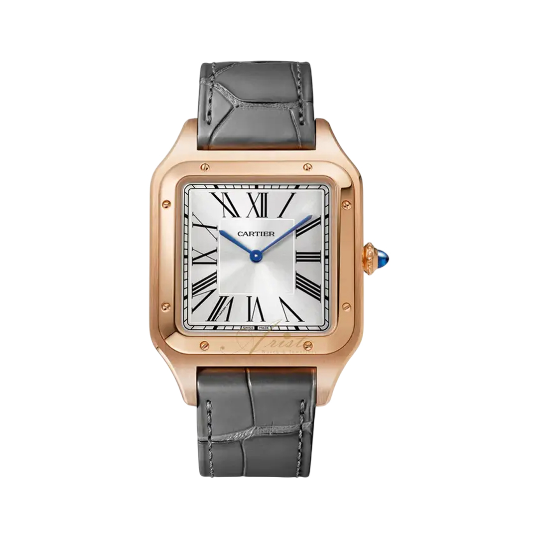 Cartier Santos Dumont XL WGSA0032 Rose Gold 46.6mm Silver Dial Men's Watch